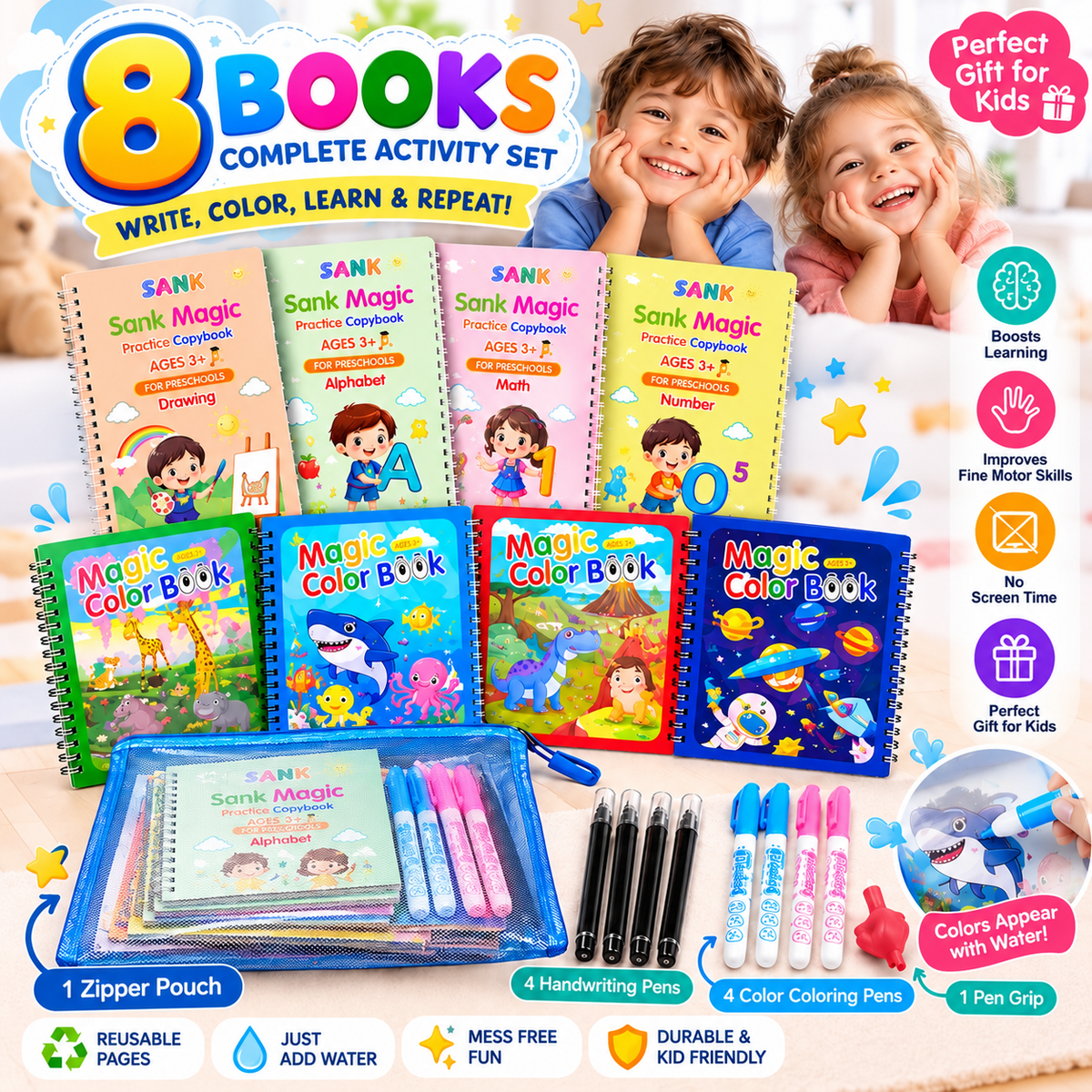 Magic Grooved Handwriting Book for Kids (Ages 3–8)