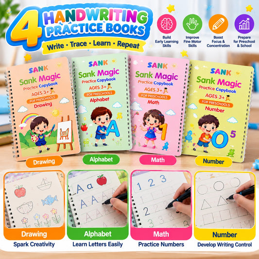Magic Grooved Handwriting Book for Kids (Ages 3–8)
